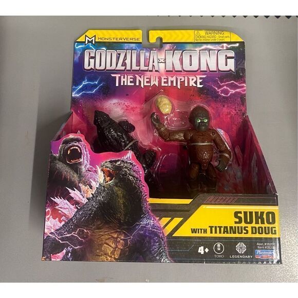 Godzilla X Kong New Empire Suko With Titanus Doug 4" Figure Playmates 2024 - Picture 3 of 3